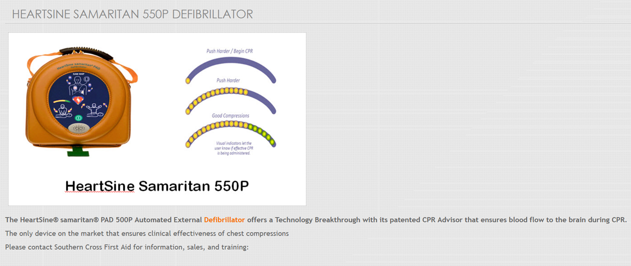 Defibrillators - Heartsine Samaritan 550P